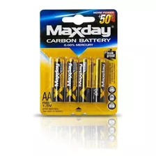 Pilas Carbon Battey Maxday 4 Unidades Aa Y Aaa