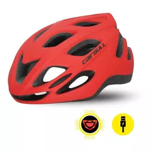 Casco Bicicleta Cairbull Racemaster | Rojo| Luz Trasera Color Rojo Talla M/l ( 55-61 Cm )