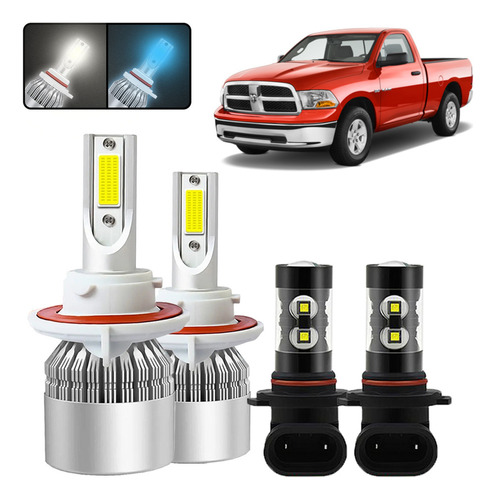 Kit Focos Led H13 9145 Para Dodge Ram 1500 2500 3500 11-2012 Dodge Ram