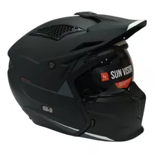 Casco Modular Para Moto Mt Helmets Streetfighter Solid Negro