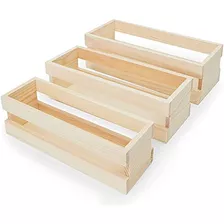 Juego De Bandejas De Madera Asa, Cajas De Almacenamient...