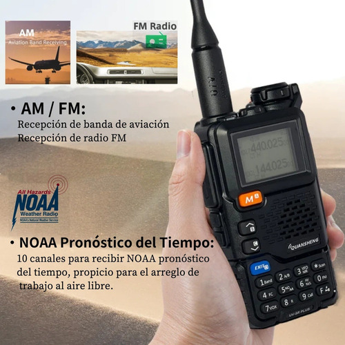 Radios De Comunicacin Walkie Talkie 8w Uhf/vhf Amfm 3800mah Foto 5