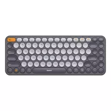 Teclado Baseus Slim Sem Fio Bluetooth E Usb 2.4ghz Windows Mac Pc Android Silencioso