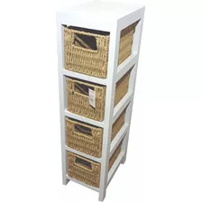 Mesa Luz Cajonera Mueble Baño Auxiliar Organizador Rustico