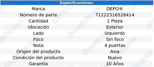 Calavera Ext Izq S/foco Honda Civic 09-11 Depo Foto 4