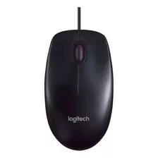 Mouse Logitech Alambrico Usb M90 Gris / Negro