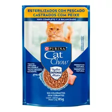 Cat Chow Sachê Para Gatos Adultos Castrados Sabor Peixe 85 G