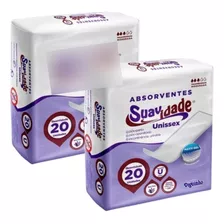 Kit 2 Absorventes Geriátrico Suavidade C/20 Unidades