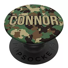 Primer Nombre Connor En Patron De Camuflaje Verde Marron C
