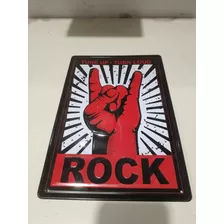 Placa De Alumínio Rock 30x20