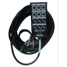 Multicabo Medusa 12 Vias 6 Xlr / 6 P10 25 Metros 