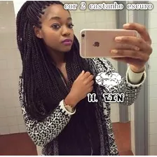 Kanekalon Jumbo Box Braid Twist Cabelo Cor 2# Castanho Escur