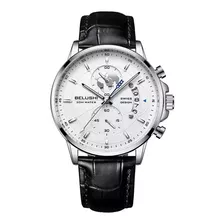 Reloj De Cuarzo Belushi Para Hombre, Luminoso, De Piel, Resi