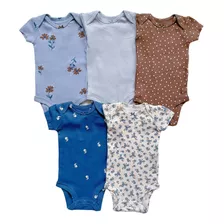 Kit De Body Menina Carters Manga Curta Conjunto 5 Peças 