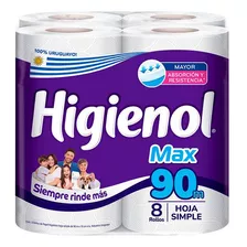 Higienol Ph Max Hoja Simple 90m 8 Rollos