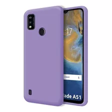 Funda Para Zte V40 Soft Feeling Antishock Lila Resistente