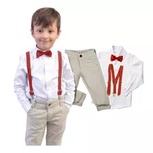 Camisa Social Conjunto Roupa Infantil Masculina Sem Sapato