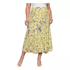 Saia Longa Moda Feminina Floral Ref. 15702