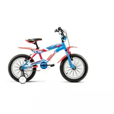 Bicicleta Bmx Freestyle Infantil Raleigh Mxr R16 1v Frenos V-brakes Color Blanco/rojo/azul Con Ruedas De Entrenamiento 