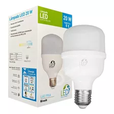 Lâmpada Led Super Bulbo 20w Alta Potência Branco Frio 6500