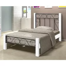 Cama Solteiro Rustic Florença Espresso Móveis Jc