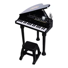 Piano Sinfonia Pianinho Infantil Modelo Luxo C Banco 52 Cm