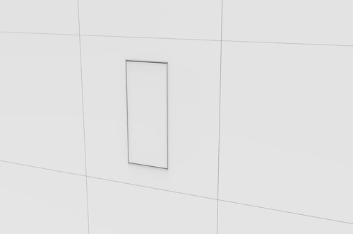 Lixeira Retangular Branca 5l Parede Porcelanato Tampa Click Branco