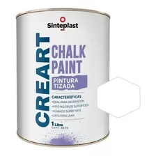 Pintura Tizada Chalked Paint Sinteplast Mate Color Blanco Glaciar
