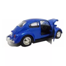 Carrinho Fusca - Beetle Azul - Miniatura 1/32 - Ferro