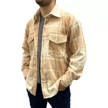 Camisaco Hombre De Paño Abrigado Premium