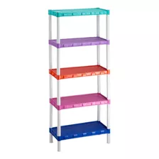 Agraplast 877 Estante Modular Prateleiras Plástica Colorida 5 Andares