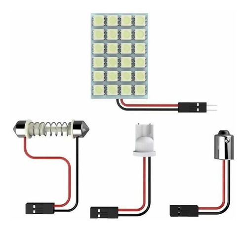 Set Mini Plafn 24 Smd Led 12v 6000k Luz Habitculo Domo Car Foto 6