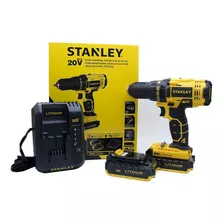 Taladro Atornillador Inalámbrico 1/2 20v Stanley Scd20c2 Frecuencia 60 Hz Color Negro/amarillo