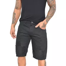 Kit 3 Bermudas Masculina Jeans Rasgadas Original Envios Full