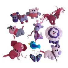 Conj. Brinquedos Feltro - Animais - Bichinhos - 10 Pçs - A4