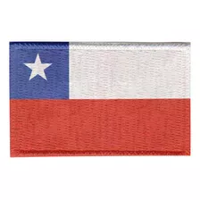 Patch Sublimado Bandeira Chile 5,5x3,5 Bordado