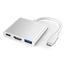 Hub Adaptador 3 En 1 Usb Tipo C A Usb-c Hdmi Usb3.0