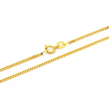 Corrente Veneziana Em Ouro 18k 60cm 0,95mm Cor Amarelo