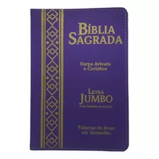 Bíblia Da Assembleia E Pentecostal Letra Jumbo Harpa Avivada Corinhos Preta Zíper