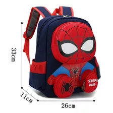 Mochila Spiderman Para Niño De Kinder Azul Nueva