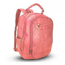 Mochila Bolsa Feminina Escolar Couro Casual Moda Fashion