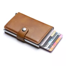 Billetera Tarjetero Cuero Pu Minimalista Hombre Mujer Rfid