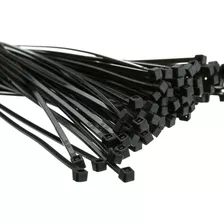 Tirrap Tirraje Amarre Plástico Cable 30 Cm Negro 100 Und.