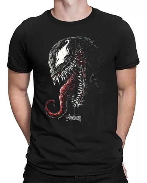 Camiseta Camisa Venom Eddie Brock Heroi Serie Filme Geek