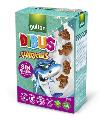 Galletitas Sin Gluten Sharkies Dibus Gullon X200 Grms *gs*