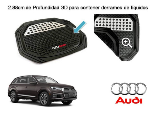 Tapetes 4 Piezas Charola 3d Logo Audi Q7 2016 A 2022 2023 Foto 4