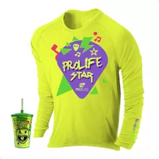 Camiseta Infantil Proteção Solar Poliester Uv50 + Copo