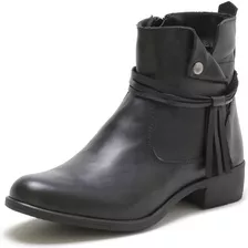 Coturno Feminino Botinha Bota Montaria Casual Zíper Lateral