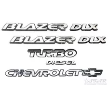 Emblemas Blazer Dlx + Turbo Diesel + Chevrolet - 1995 À 1998