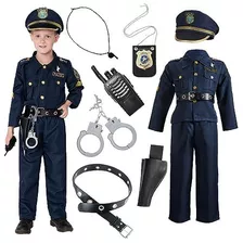 Disfraz Talla M Para Niños Oficial De Policía Y